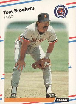 1988 Fleer #53 Tom Brookens Front