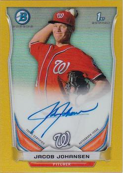 2014 Bowman Chrome - Prospect Autographs Gold Refractor #BCAP-JJO Jacob Johansen Front