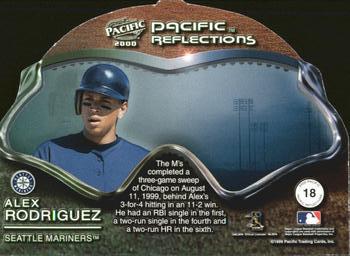 2000 Pacific - Reflections #18 Alex Rodriguez  Back