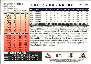1998 Score Rookie & Traded #RT210 Brian Jordan Back