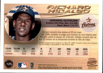 2000 Pacific Crown Collection - Holographic Purple #125 Richard Hidalgo  Back