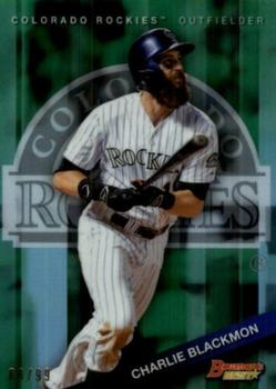 2015 Bowman's Best - Green Refractor #74 Charlie Blackmon Front