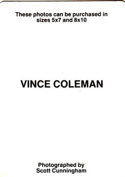 1986 Scott Cunningham (unlicensed) #NNO Vince Coleman Back