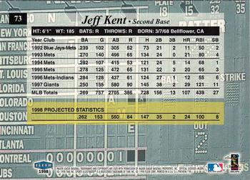 1998 Sports Illustrated #73 Jeff Kent Back