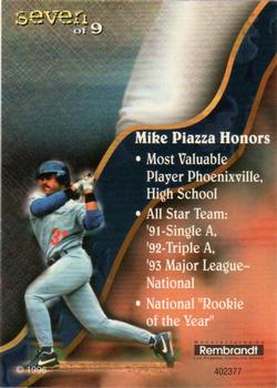1996 Rembrandt Ultra-Pro Mike Piazza #7 Mike Piazza Front