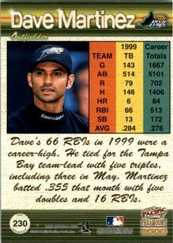 2000 Pacific Paramount - Holo-Green #230 Dave Martinez  Back