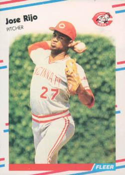 1988 Fleer Update #U-86 Jose Rijo Front