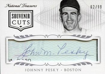 2015 Panini National Treasures - Souvenir Cuts #5 Johnny Pesky Front