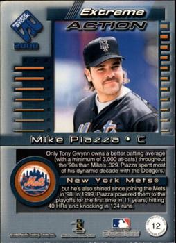 2000 Pacific Private Stock - Extreme Action #12 Mike Piazza  Back