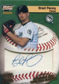 2000 Pacific Revolution - MLB Game Ball Signatures #25 Brad Penny  Front