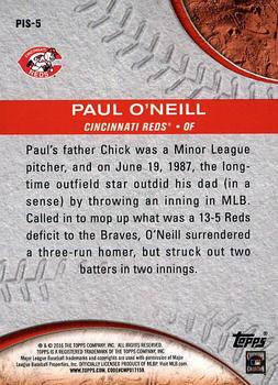 2016 Topps - Pressed Into Service #PIS-5 Paul O'Neill Back