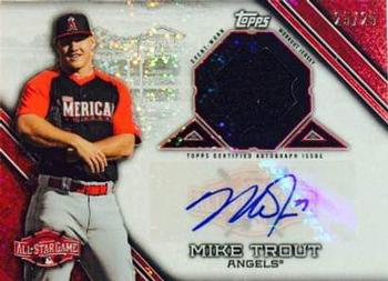 2015 Topps Chrome Update - All-Star Stitches Chrome Autograph Relics #ASCAR-MT Mike Trout Front