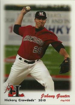 2010 Grandstand Hickory Crawdads #NNO Johnny Gunter Front