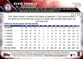 2016 Topps - Pink #277 Elvis Andrus Back