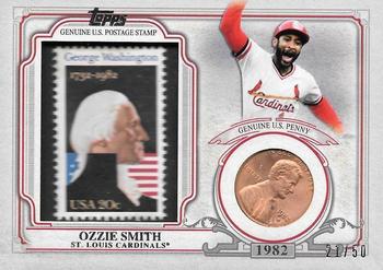 2016 Topps - World Series Champion Coin and Stamp Penny #WCCS-OS Ozzie Smith Front