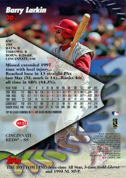 1998 Stadium Club #30 Barry Larkin Back