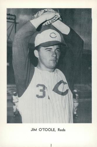 1963 Sports Service Cincinnati Reds Set B #NNO Jim O'Toole Front