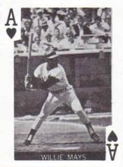 1969 Globe Imports Playing Cards Gas Station Issue #A♥ Willie Mays Front