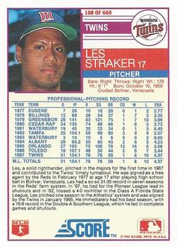 1988 Score #108 Les Straker Back