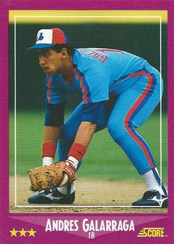 1988 Score #19 Andres Galarraga Front