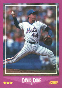 1988 Score #49 David Cone Front