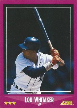 1988 Score #56 Lou Whitaker Front