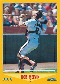 1988 Score #477 Bob Melvin Front