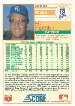 1988 Score #569 Ed Hearn Back