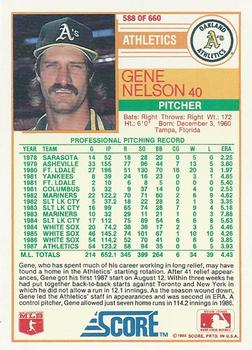 1988 Score #588 Gene Nelson Back