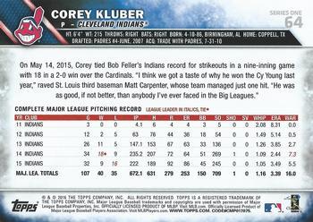 2016 Topps - Purple #64 Corey Kluber Back