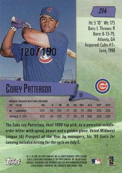 2000 Stadium Club - First Day Issue #214 Corey Patterson Back