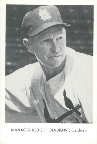 1967 Sports Service St. Louis Cardinals #NNO Red Schoendienst Front