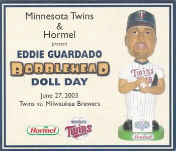 2000-09 Minnesota Twins Bobblehead Cards #NNO Eddie Guardado Front