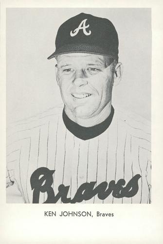 1968 Sports Service Atlanta Braves Set A #NNO Ken Johnson Front