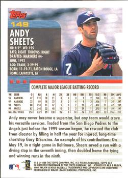 2000 Topps - Home Team Advantage #149 Andy Sheets Back