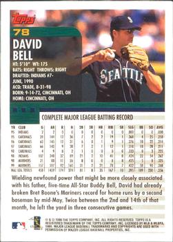 2000 Topps - Limited Edition #78 David Bell Back