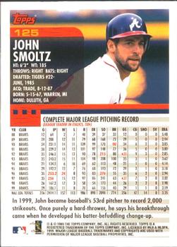 2000 Topps - Limited Edition #125 John Smoltz Back