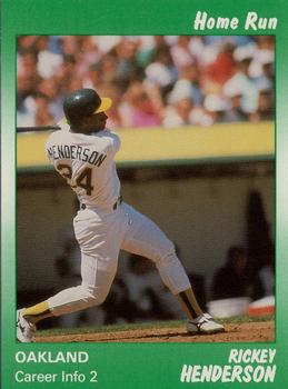 1991 Star Home Run #26 Rickey Henderson Front