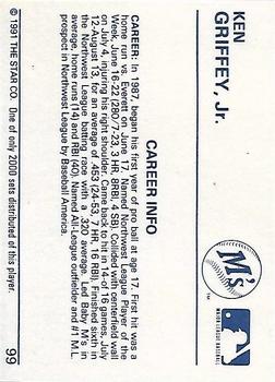 1991 Star Silver #99 Ken Griffey Jr. Back
