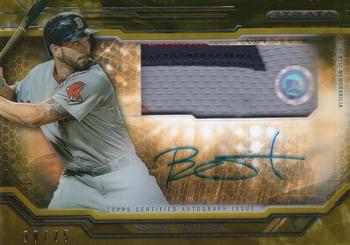 2015 Topps Strata - Clearly Authentic Autographed Relics Gold #CAAR-BW Blake Swihart Front