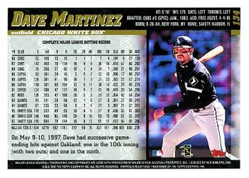 1998 Topps #134 Dave Martinez Back