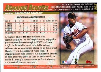 1998 Topps #203 Armando Benitez Back