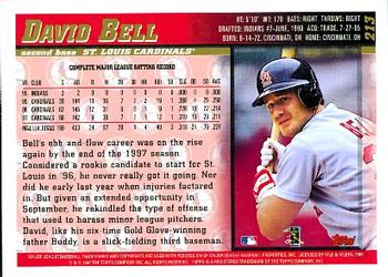 1998 Topps #213 David Bell Back