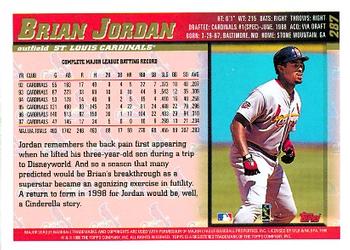 1998 Topps #287 Brian Jordan Back