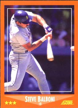 1988 Score Rookie & Traded #46T Steve Balboni Front