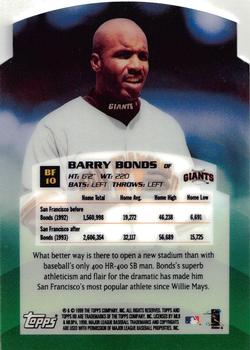 2000 Topps HD - Ballpark Figures #BF10 Barry Bonds Back