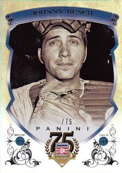 2014 Panini Hall of Fame 75th Year Anniversary - Base Blue Frame #65 Johnny Bench Front