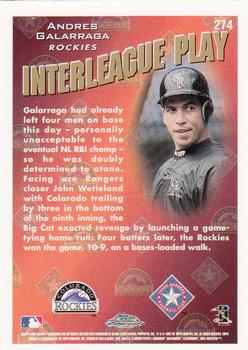 1998 Topps Chrome #274 Andres Galarraga Back