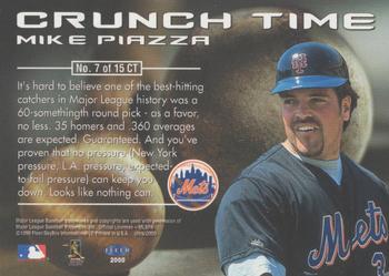 2000 Ultra - Crunch Time #7 CT Mike Piazza  Back