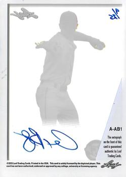 2015 Leaf Trinity - Signatures Blue #A-AB1 Alex Bregman Back